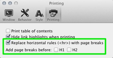 page breaks