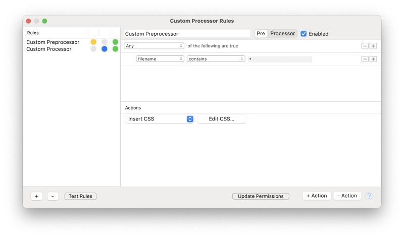 Rules Editor